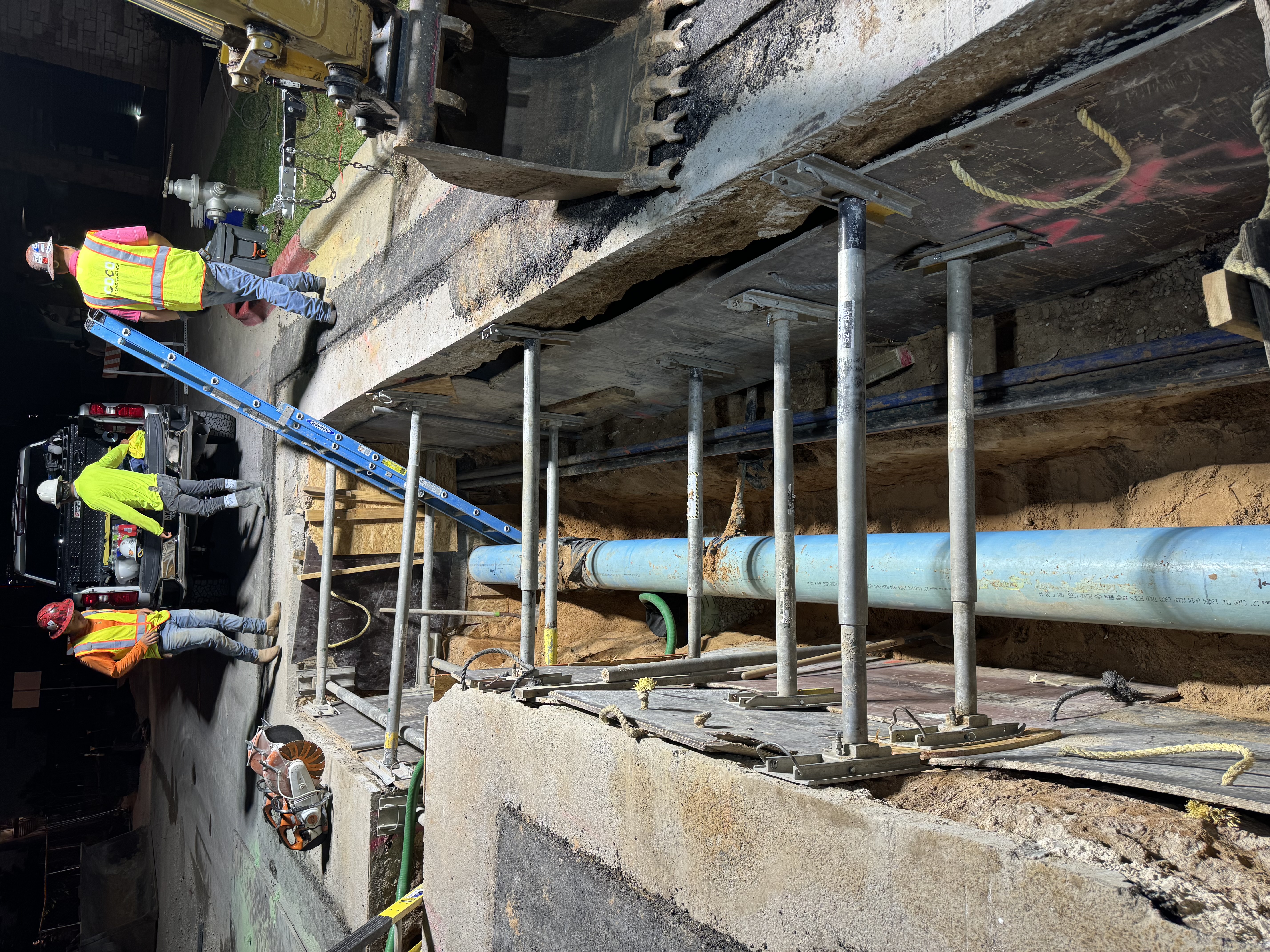 Underground utilities installation